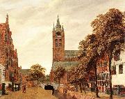 HEYDEN, Jan van der View of the Westerkerk, Amsterdam f oil on canvas